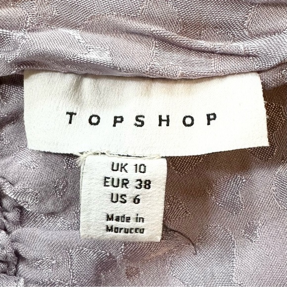 Topshop Bridal Heart Jacquard Halter Satin Maxi Slip Dress Lilac Lavender Size 6 - Picture 5 of 6